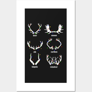 Christmas Antlers Posters and Art